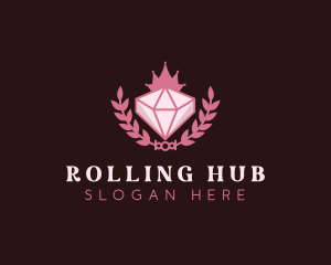 Pink Diamond Gemstone logo design