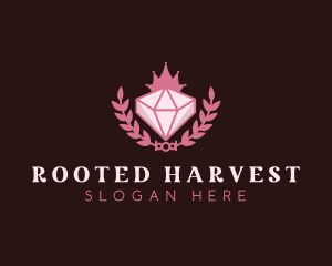 Pink Diamond Gemstone logo design