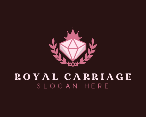 Pink Diamond Gemstone logo design