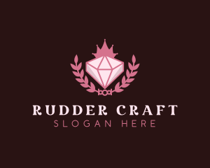 Pink Diamond Gemstone logo design