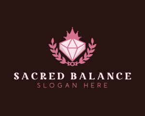 Pink Diamond Gemstone logo design