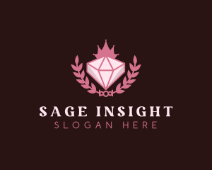 Pink Diamond Gemstone logo design