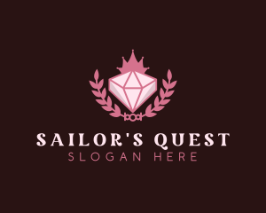 Pink Diamond Gemstone logo design