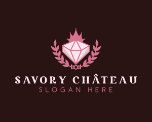 Pink Diamond Gemstone logo design