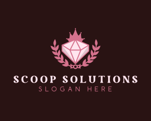 Pink Diamond Gemstone logo design