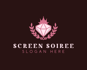 Pink Diamond Gemstone logo design