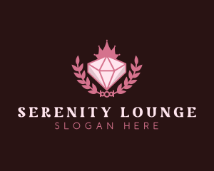 Pink Diamond Gemstone logo design