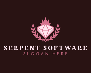 Pink Diamond Gemstone logo design