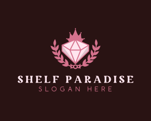 Pink Diamond Gemstone logo design