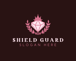 Pink Diamond Gemstone logo design