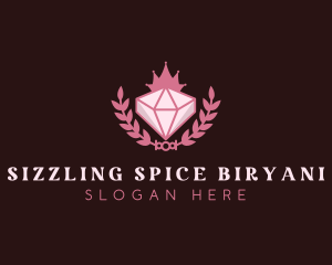 Pink Diamond Gemstone logo design