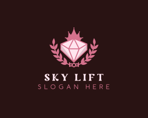 Pink Diamond Gemstone logo design