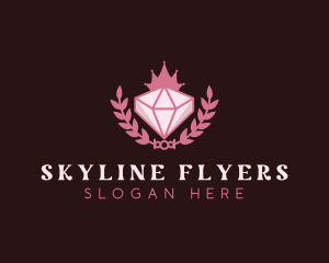 Pink Diamond Gemstone logo design