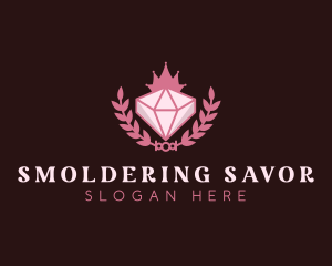 Pink Diamond Gemstone logo design