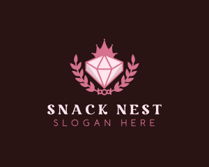 Pink Diamond Gemstone logo design