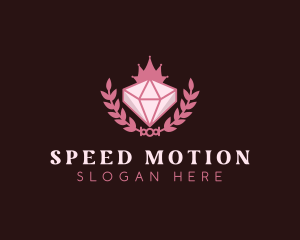 Pink Diamond Gemstone logo design