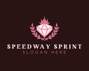 Pink Diamond Gemstone logo design