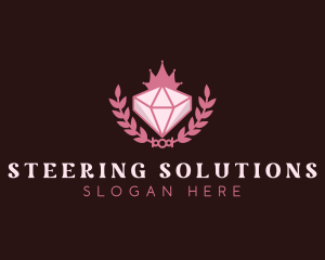 Pink Diamond Gemstone logo design