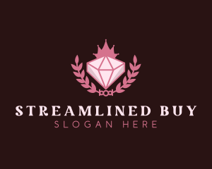 Pink Diamond Gemstone logo design