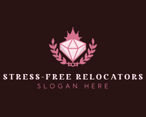 Pink Diamond Gemstone logo design