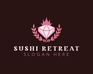 Pink Diamond Gemstone logo design