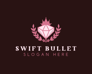 Pink Diamond Gemstone logo design