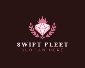 Pink Diamond Gemstone logo design