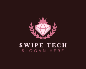 Pink Diamond Gemstone logo design