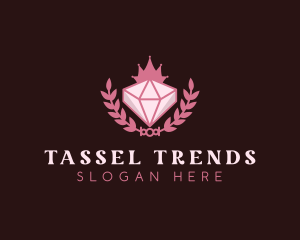 Pink Diamond Gemstone logo design