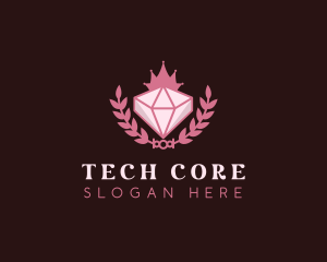 Pink Diamond Gemstone logo design