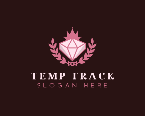 Pink Diamond Gemstone logo design