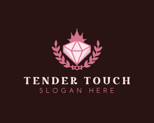 Pink Diamond Gemstone logo design