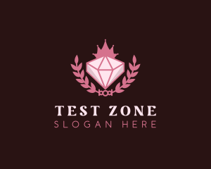 Pink Diamond Gemstone logo design