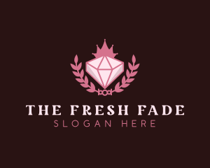 Pink Diamond Gemstone logo design