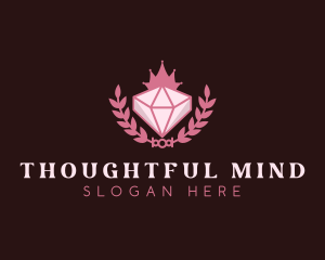 Pink Diamond Gemstone logo design