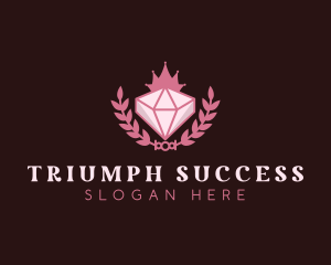 Pink Diamond Gemstone logo design