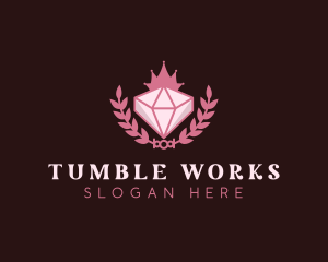 Pink Diamond Gemstone logo design