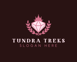 Pink Diamond Gemstone logo design