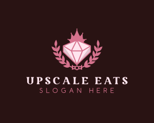 Pink Diamond Gemstone logo design