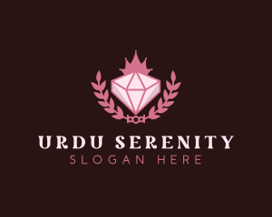 Pink Diamond Gemstone logo design