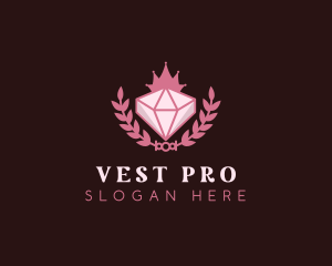 Pink Diamond Gemstone logo design