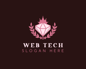 Pink Diamond Gemstone logo design