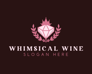 Pink Diamond Gemstone logo design