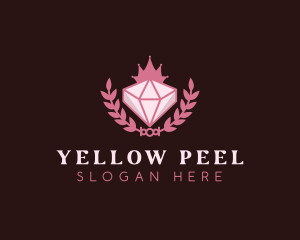 Pink Diamond Gemstone logo design