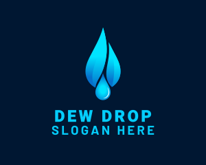 Purified Water Drop logo design