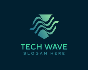 Technology Laboratory Waves logo design