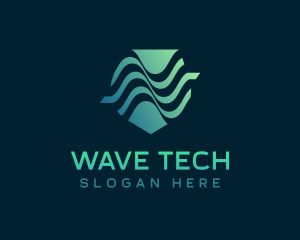 Technology Laboratory Waves logo design