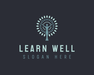 Wellness Therapy Tree Woman logo design