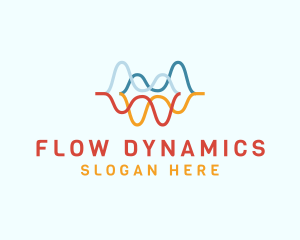 Colorful Water Wave logo design