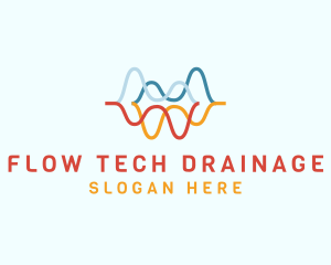 Colorful Water Wave logo design